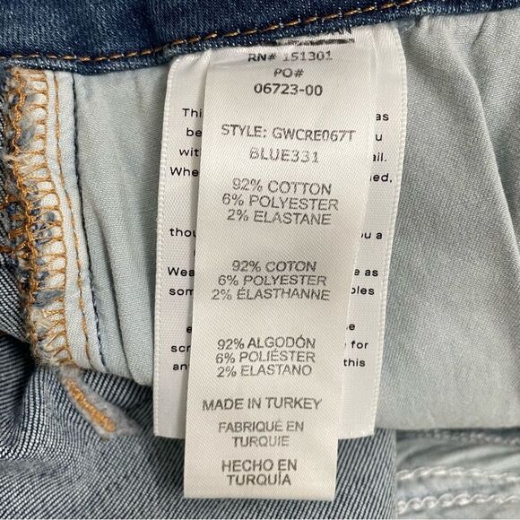 Good American Jeans Good Waist Crop Ankle Raw Edge Blue Wash Women’s Size 25 | 0 - Picture 12 of 15